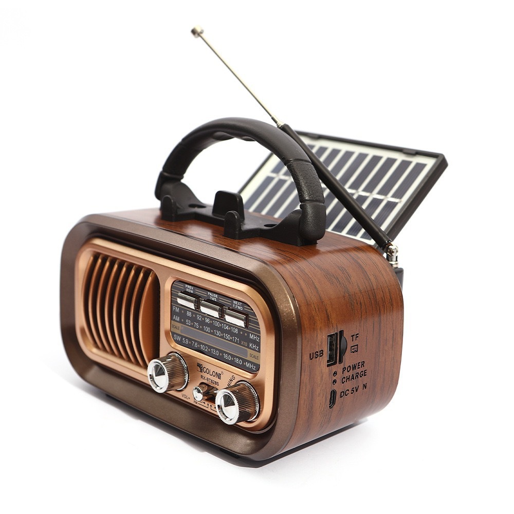 RX-BT628S Solar Portable Multi-Function Three-Band Radio Card Insert Audio