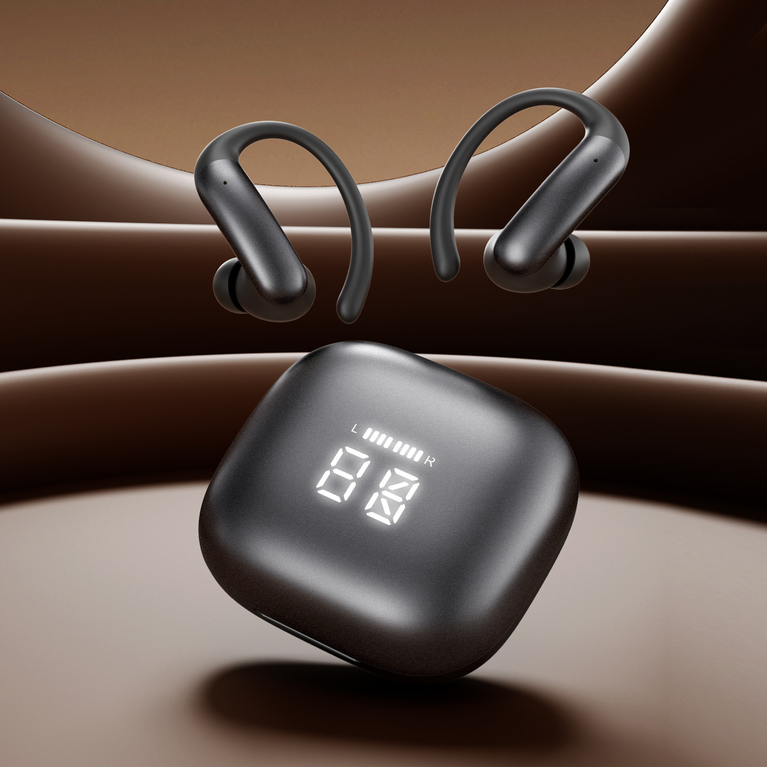 M145 Long Battery Life Hanging Ear and In-Ear Earphones Private Mold Low Latency Wireless Bluetooth Earphones