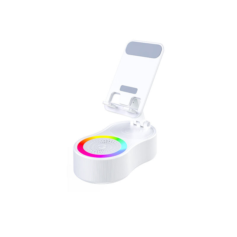 360 Rotating Audio Lift Phone Holder Charger Bluetooth Speaker Mini Portable Atmosphere Lamp