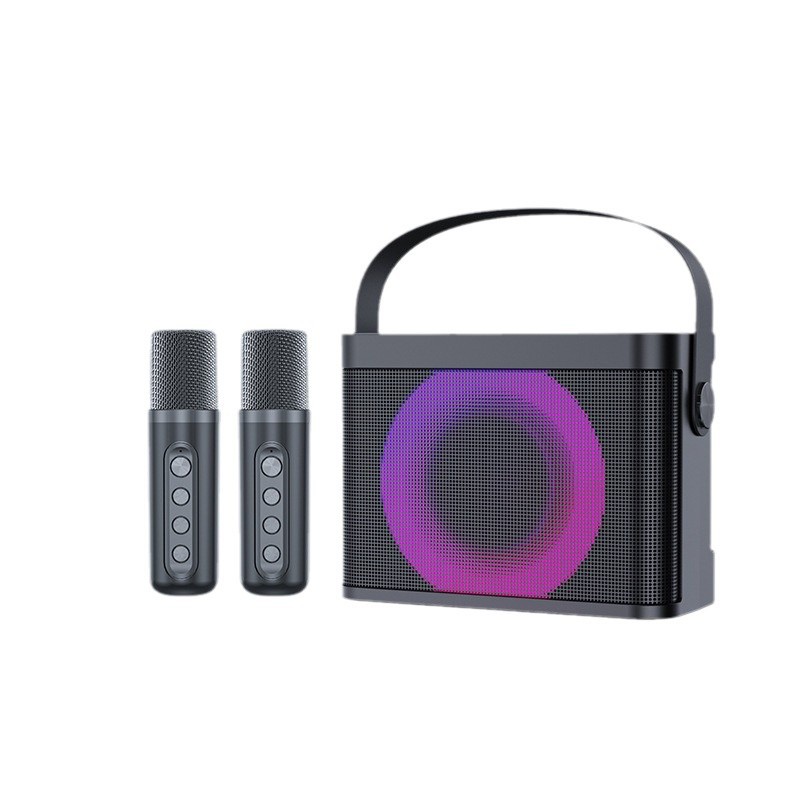 YS-219BT Bluetooth Speaker Outdoor Portable RGB Light Wireless Microphone KTV Home Karaoke