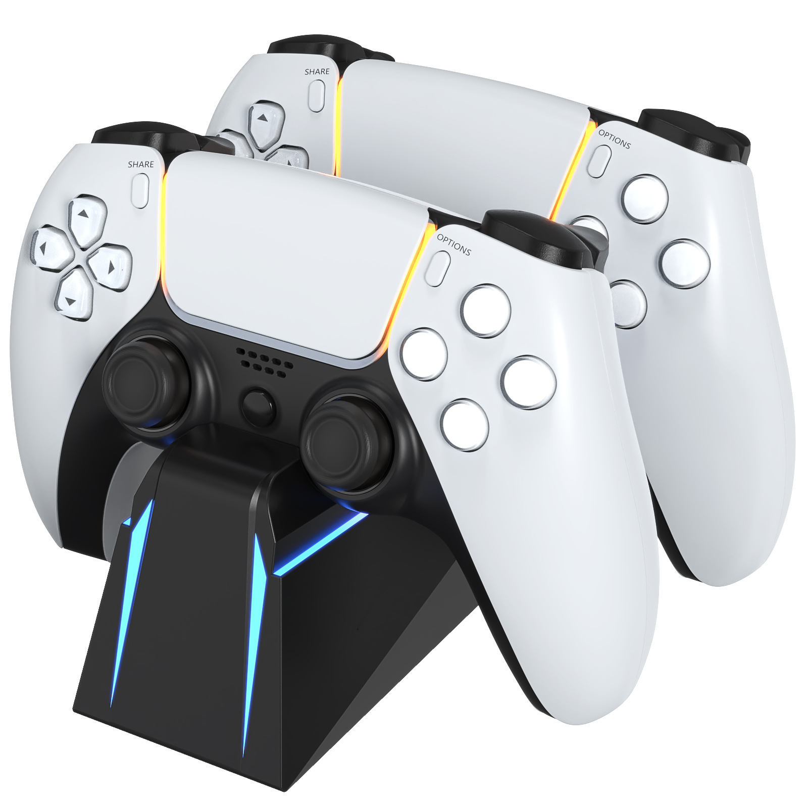 ps5 wireless controller charging dock charging set controller contact fast charging with RGB lighting market