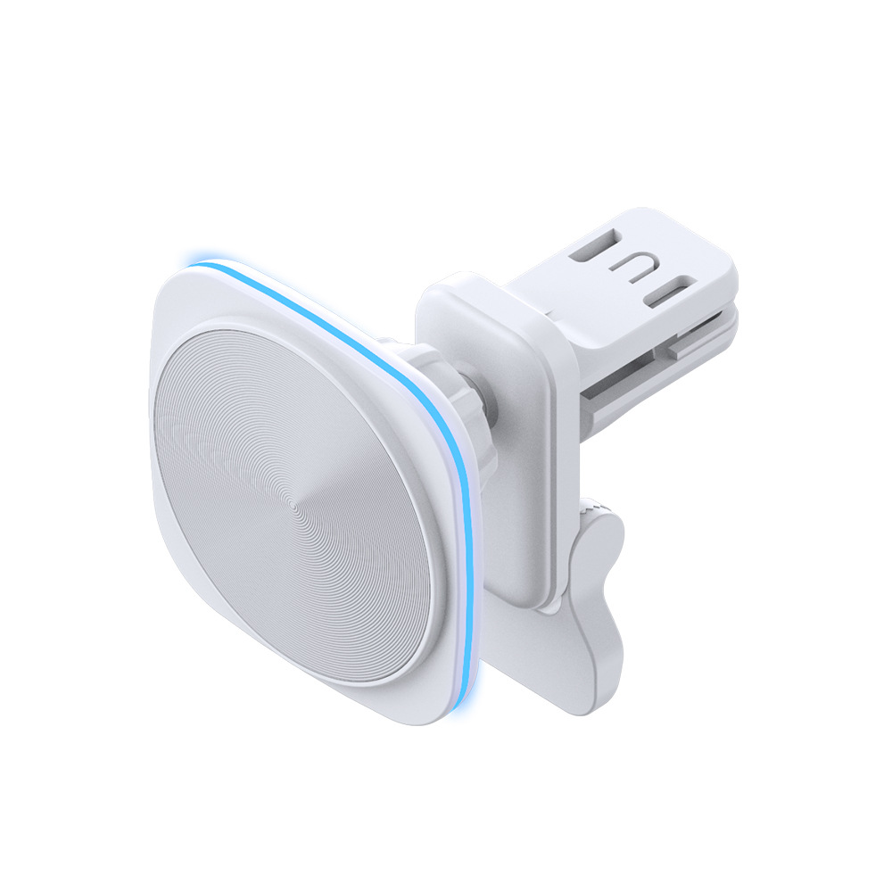 RGB light car magnetic wireless charger, suitable for Apple 12-15 car air vent mount fast charger