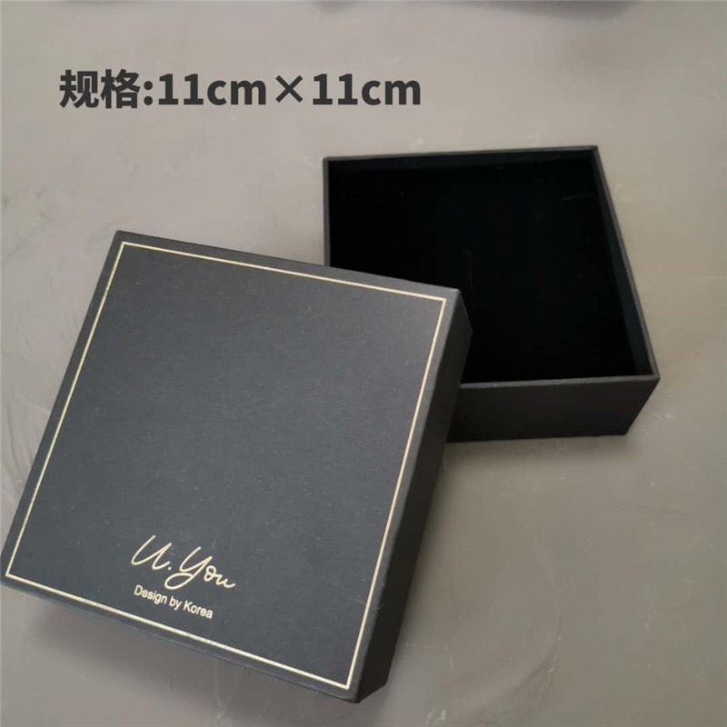 Exquisite acrylic rectangular square transparent film gift box necklace jewelry bow accessories