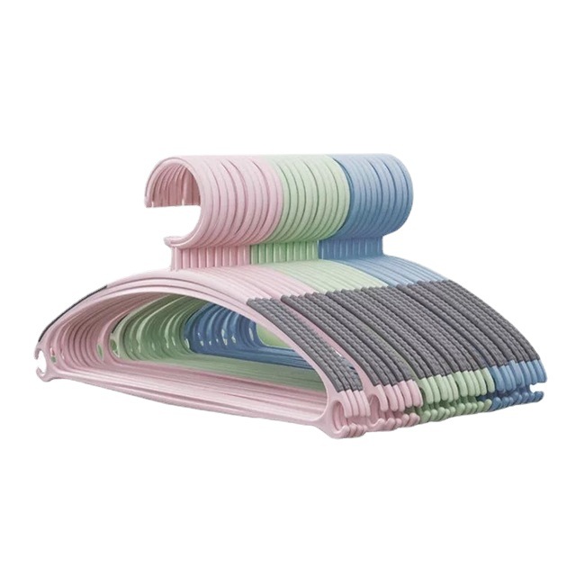 5-piece set plastic hangers, suitable for wide-shoulder clothes, adult home use, clothes hangers, children's drying hangers