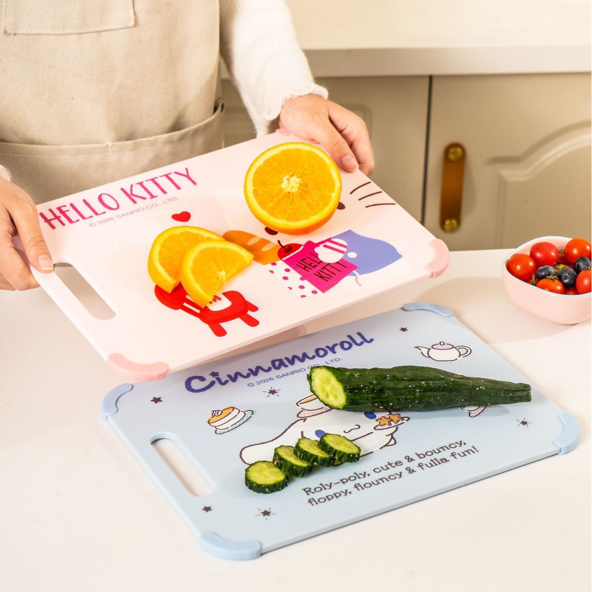 Sanrio Cutting Board Official Food-Grade PP Small Board Fruit Cutting Baby Food Board Picnic Vegetable Board Cartoon KT Board