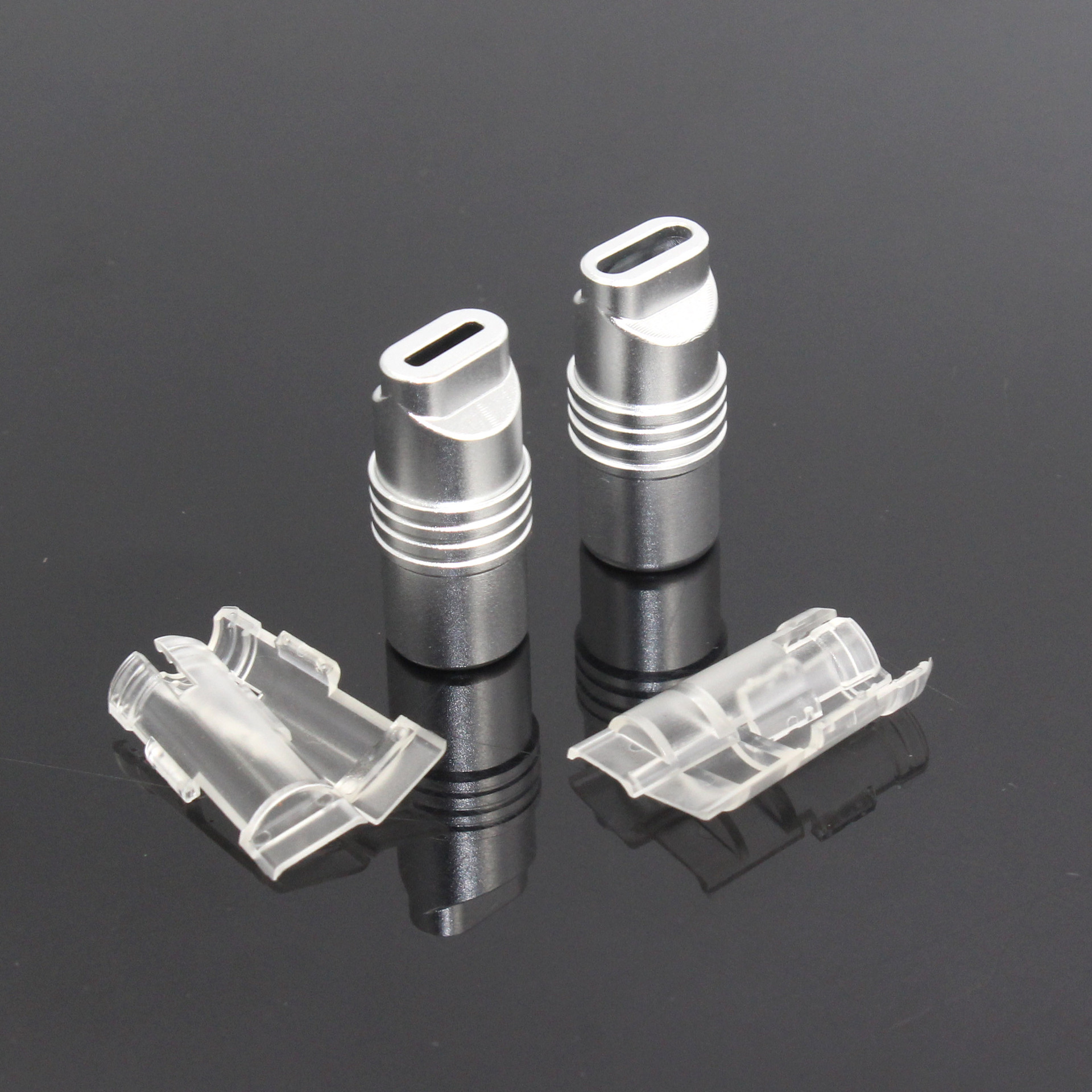 DIY phone plug accessory data cable metal Type-C Apple shell aluminum alloy material with glue-free cable clip