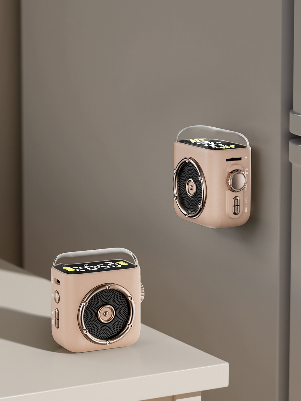 New Magnetic Night Light Clock Bluetooth Speaker Subwoofer Portable Home Outdoor Magnetic Clip Speaker