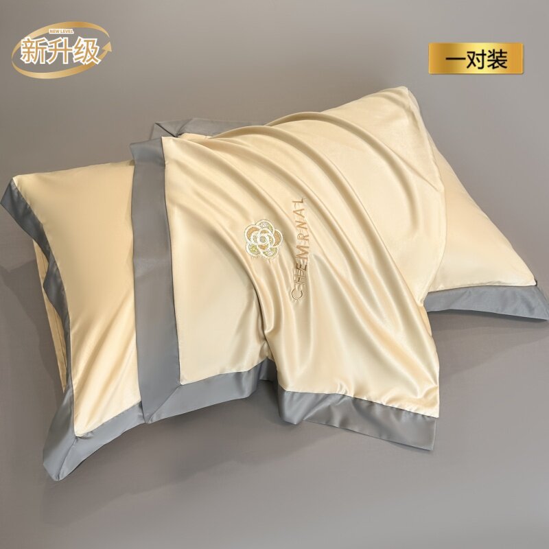 【新升级】【一对装】奶茶中灰【冰凉透气 舒睡无压痕】 · 48cmX74cm