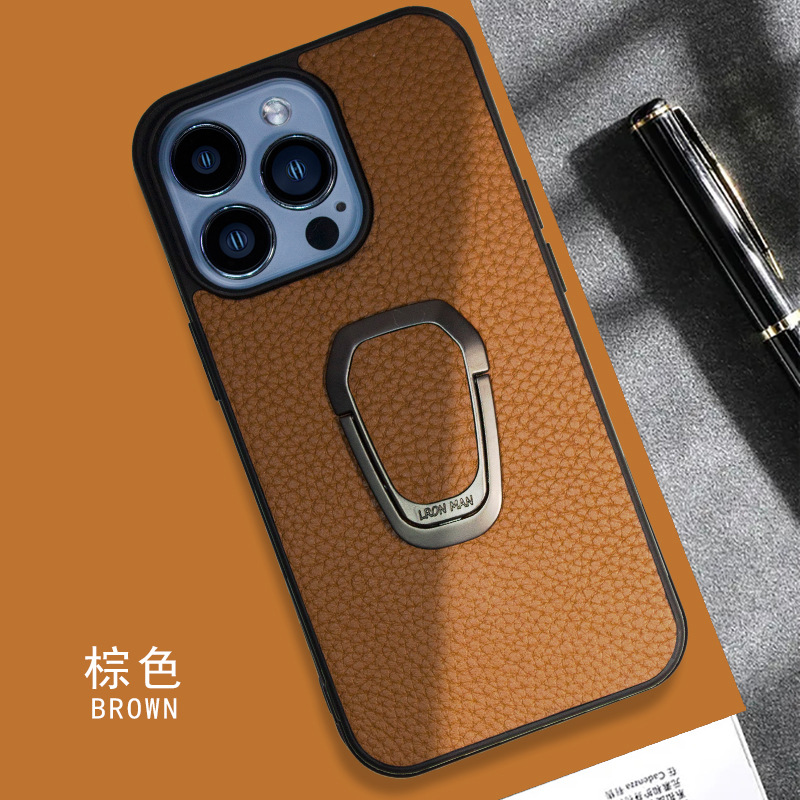 Applicable iPhone 14 Pro Max Hermes pebble grain cowhide 13/12 Pro phone case 14 protective case