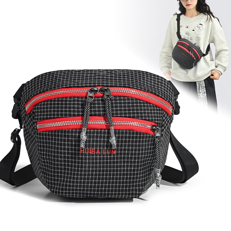 Outdoor Small Crossbody Bag for Women Summer Lightweight Multi-compartment Outdoor Travel Backpack Nylon Sports Chest Bag Crossbody Bag