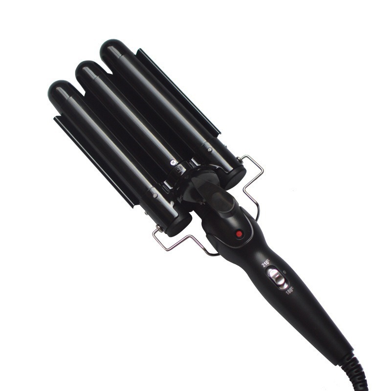 22mm Automatic Egg Roll Tube Rod Three-Bar Curling Iron Water Wave Beauty Big Wave Electric Curling Clamp