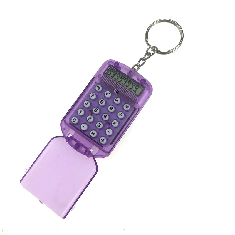 Primary School Student Mini Portable Pocket Computer Student Exam Keychain Pendant 8-Digit Calculator