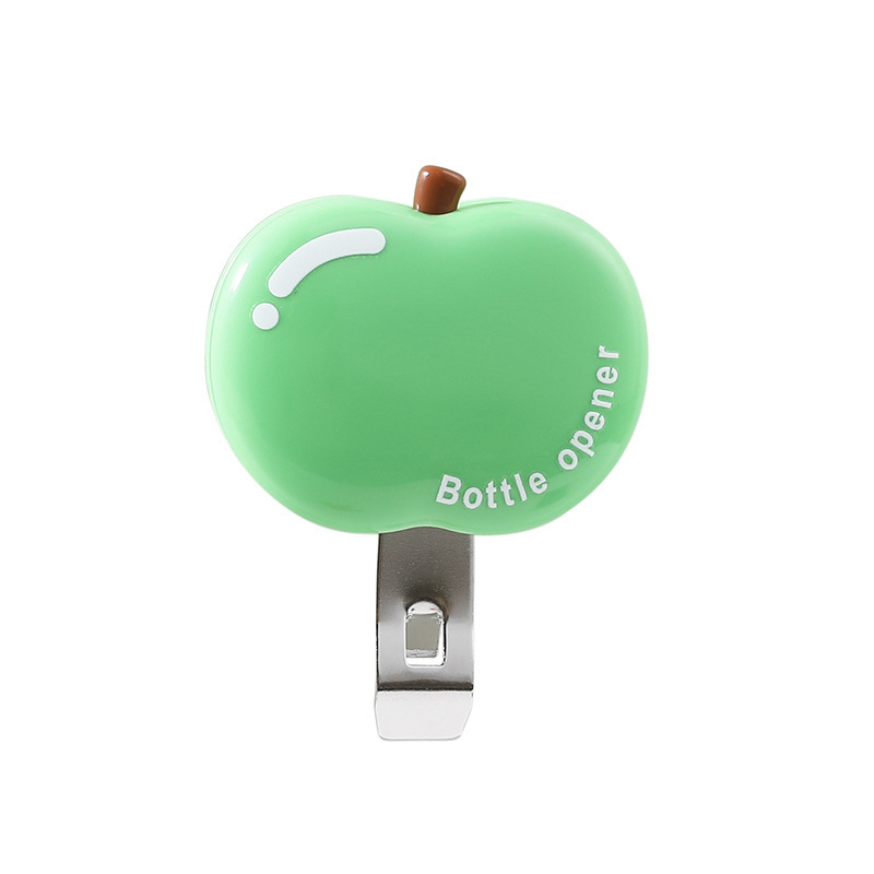 Apple-Shaped Bottle Opener Multifunctional Refrigerator Magnet Snack Sealing Clip Household Cartoon Portable Magnetic Bottle Opener