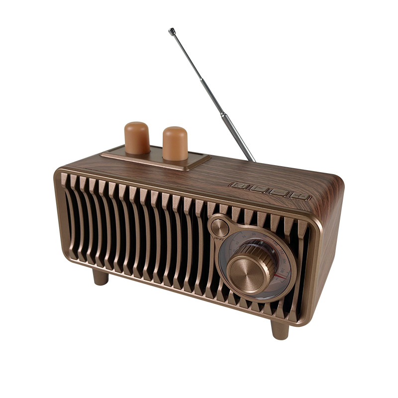 Cyboris Wood Grain Colorful Radio Mini Card Wireless Bluetooth Speaker Gift