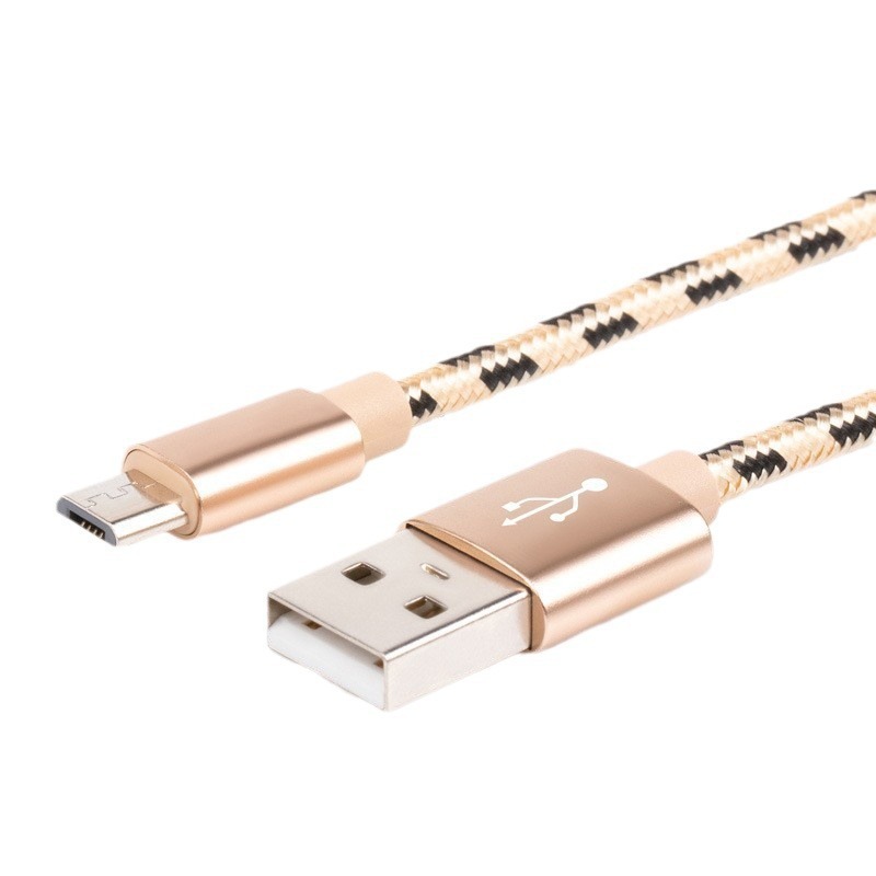 2A Tiger Pattern Grid Aluminum Alloy Data Cable for Android Apple 1 2 3 Meter Fast Charging Cable