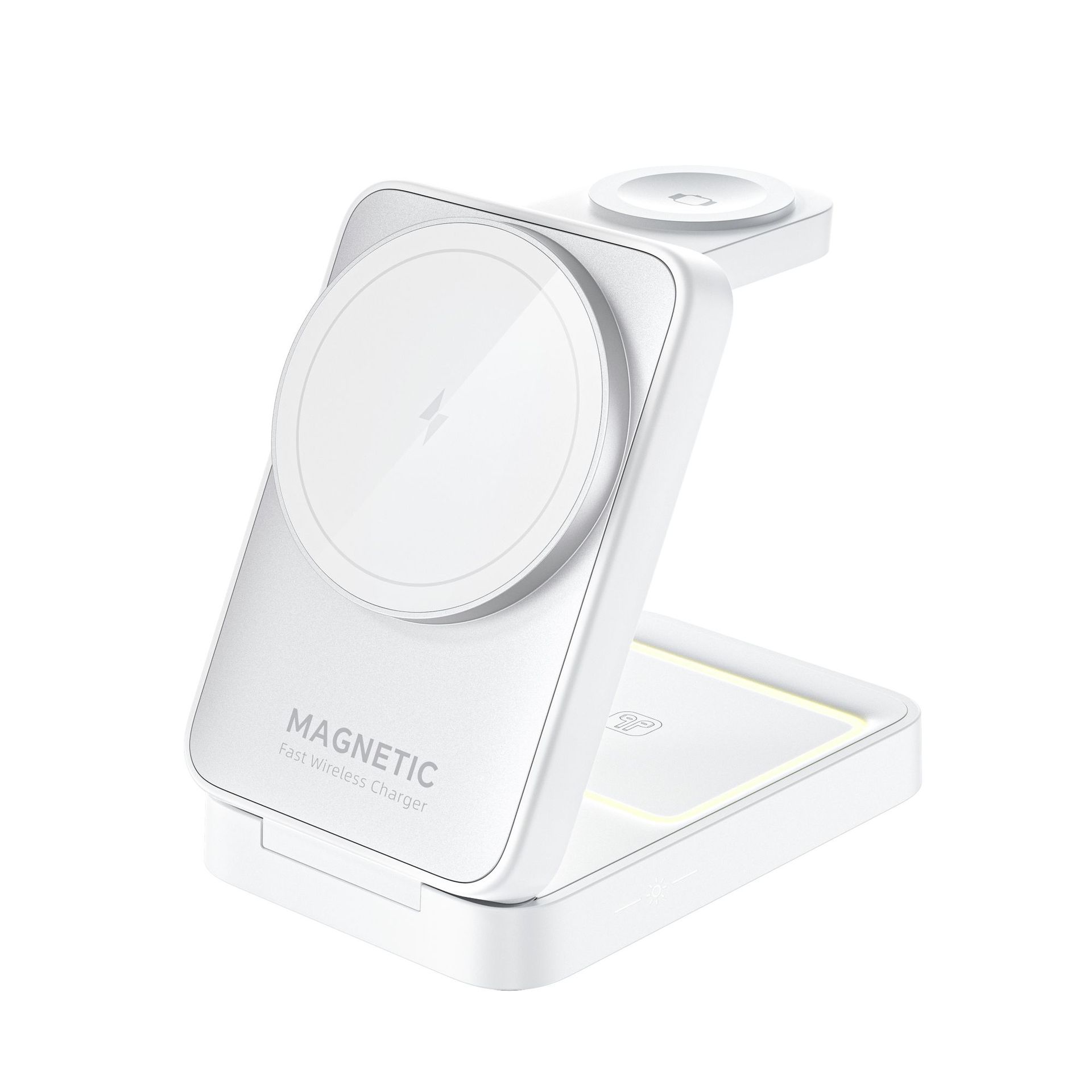 Wireless Charger Shenzhen Private Mold Patent Magnetic Foldable 3-in-1 Wireless Charger Fast Charge
