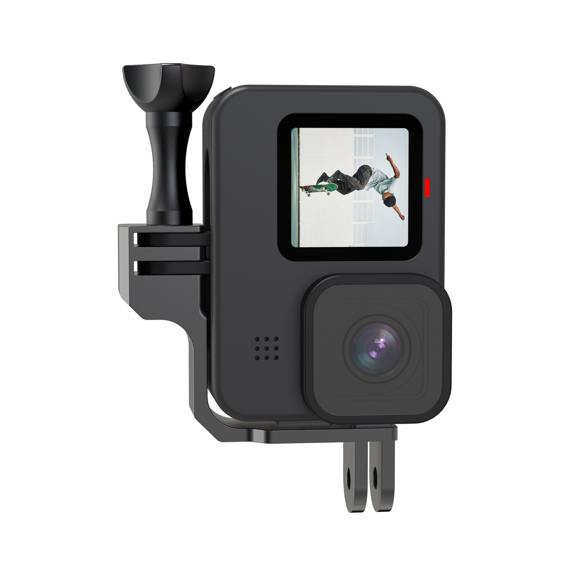 GoPro12/11/10 Action Camera Metal Expansion Cage Live Stream Vlog Centered Vertical Shot Video Recording Bracket