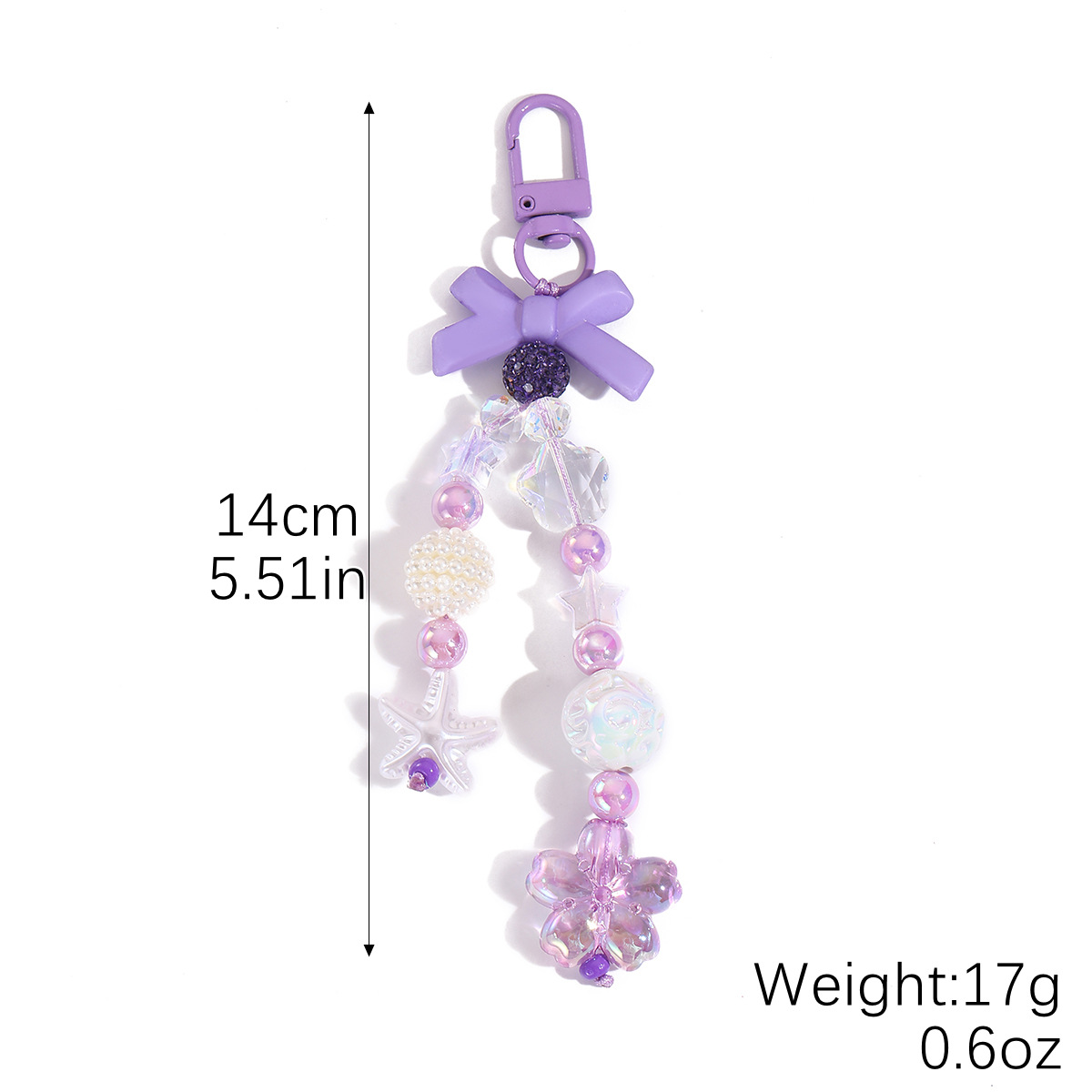 Letter keychain bead pendant small accessory phone bag pendant woven bow keychain