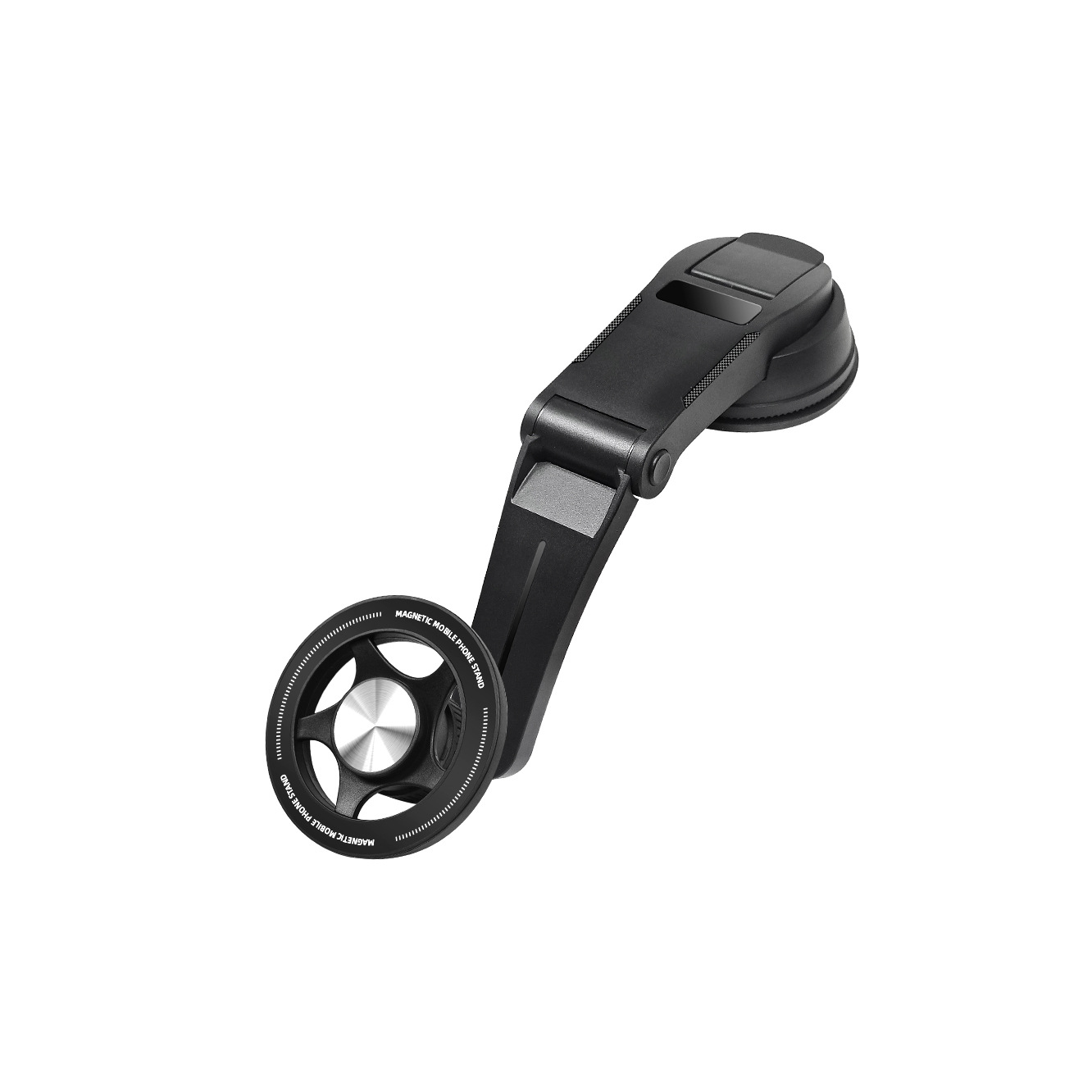Magnetic car phone holder navigation anti-shake foldable rotating mount center console dashboard heat-resistant support mount