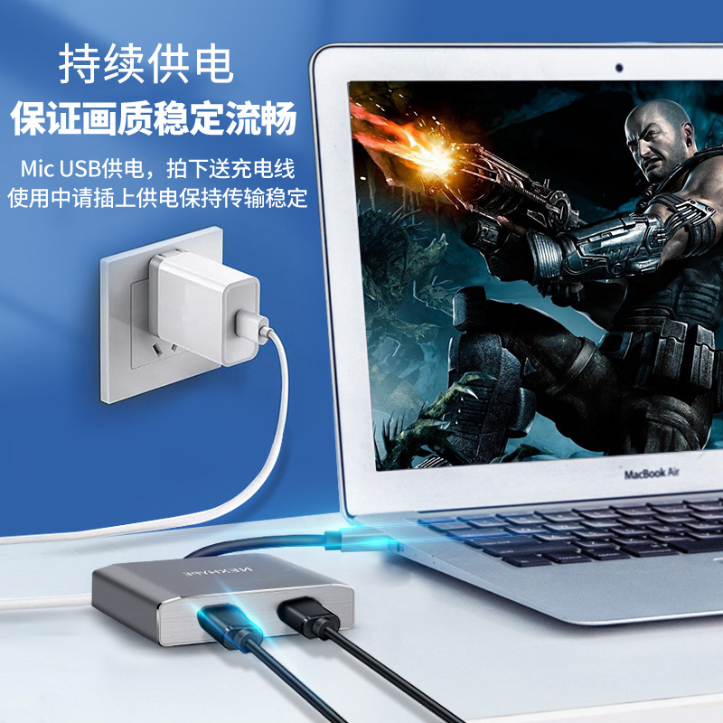 DP to dual HDMI splitter multi-screen different display splitter one-to-two three-screen docking station dual DP docking station