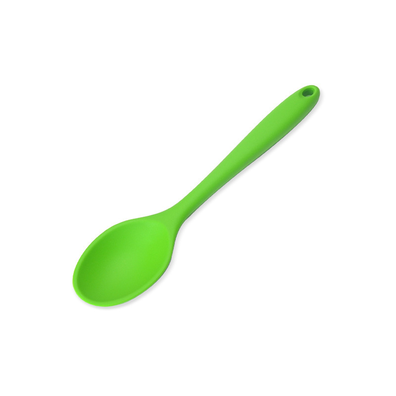 Integrated silicone mini spoon, food-grade, non-stick pan, stirring spoon, home baby food spoon, multi-color mixed batch