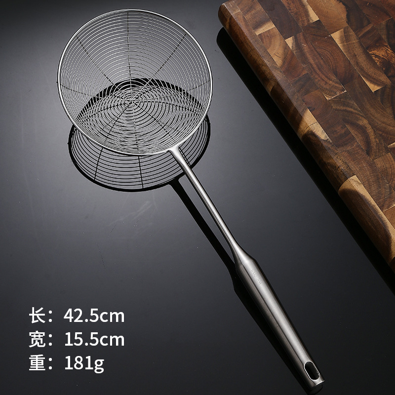 304 Large Strainer Stainless Steel Hot Pot Spoon Strainer Kitchen Supplies Frying Wire Strainer Home Kitchen Utensils Mesh Strainer