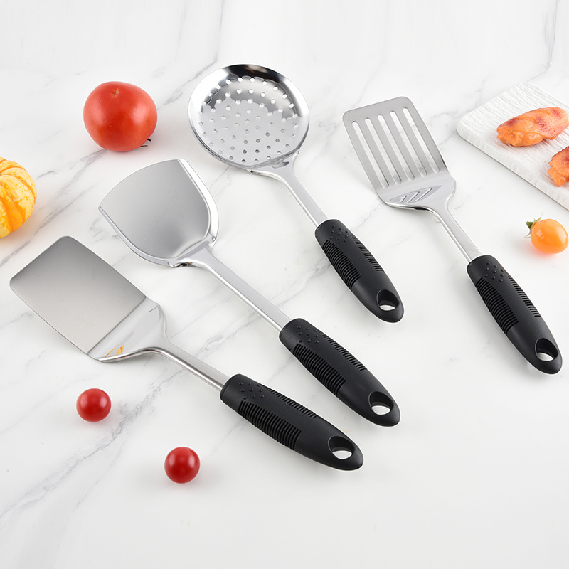 New stainless steel spatula household cooking spatula soup ladle fish spatula slotted spoon kitchen utensil set