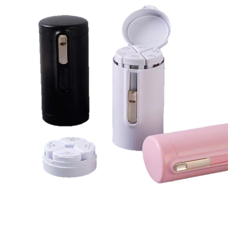 Lotion dispenser bottle rotating lotion dispenser box cosmetic storage grid travel portable dispenser bottle