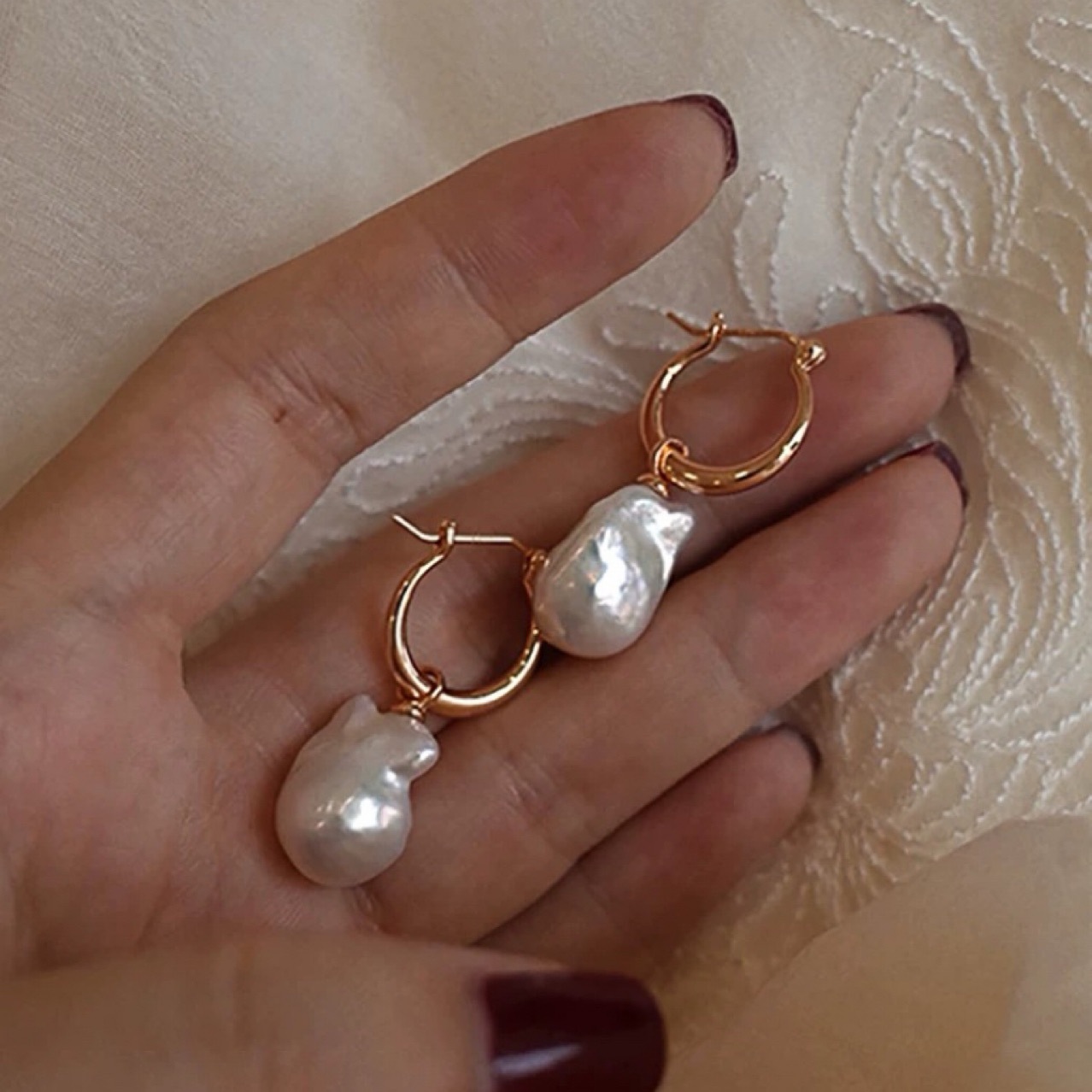 New rare colorful two-way wear fishtail natural baroque pearl earrings unique ear accessories for women