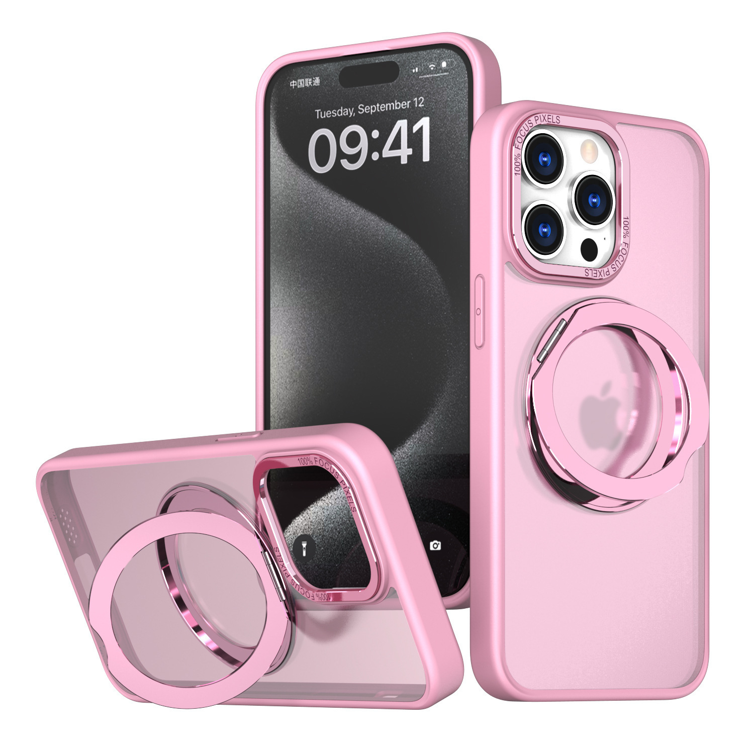 For Apple 17romax Phone Case Magnetic Rotating 360 Stand iPhone16/15/14/13 Protective Case