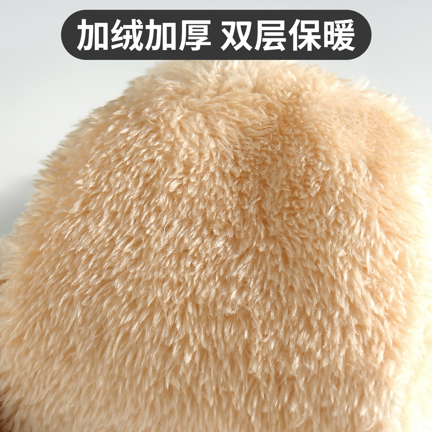 New Knitted Gloves Women Winter Double-Layer Fleece-Lined Thick Warm Mittens Cycling Mittens