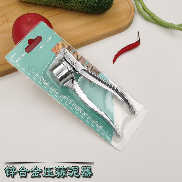 Manual Garlic Press Stainless Steel Garlic Mincer Kitchen Home Garlic Masher Garlic Peeler Garlic Squeezer Garlic Paste Peeler