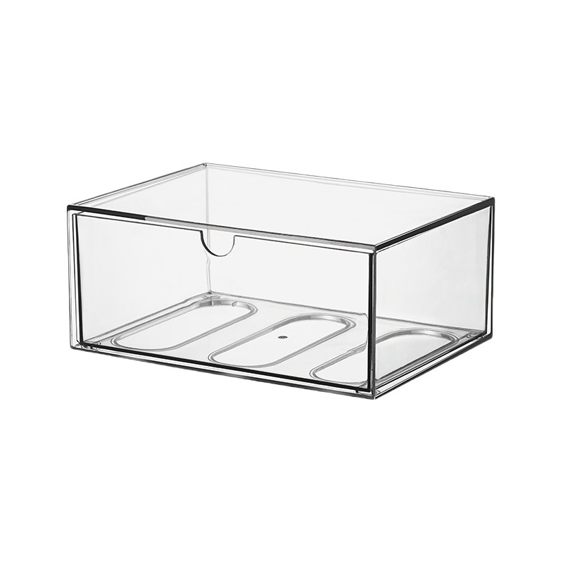 Desktop drawer storage, transparent acrylic, free combination drawer box, office desk stationery dustproof organizer