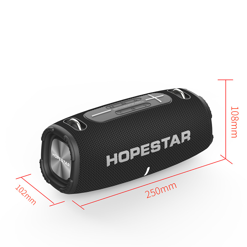 HOPESTAR H50 wireless Bluetooth speaker outdoor portable waterproof shoulder strap TWS card FM audio