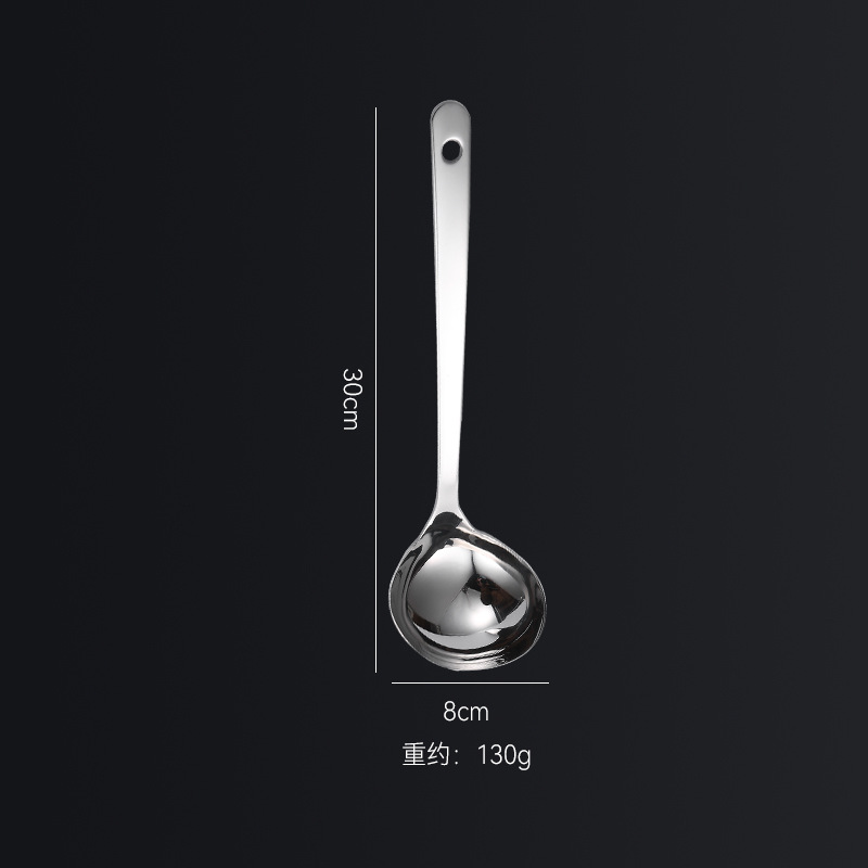 316 stainless steel thickened soup spoon and slotted spoon for kitchen use, large hot pot spoon