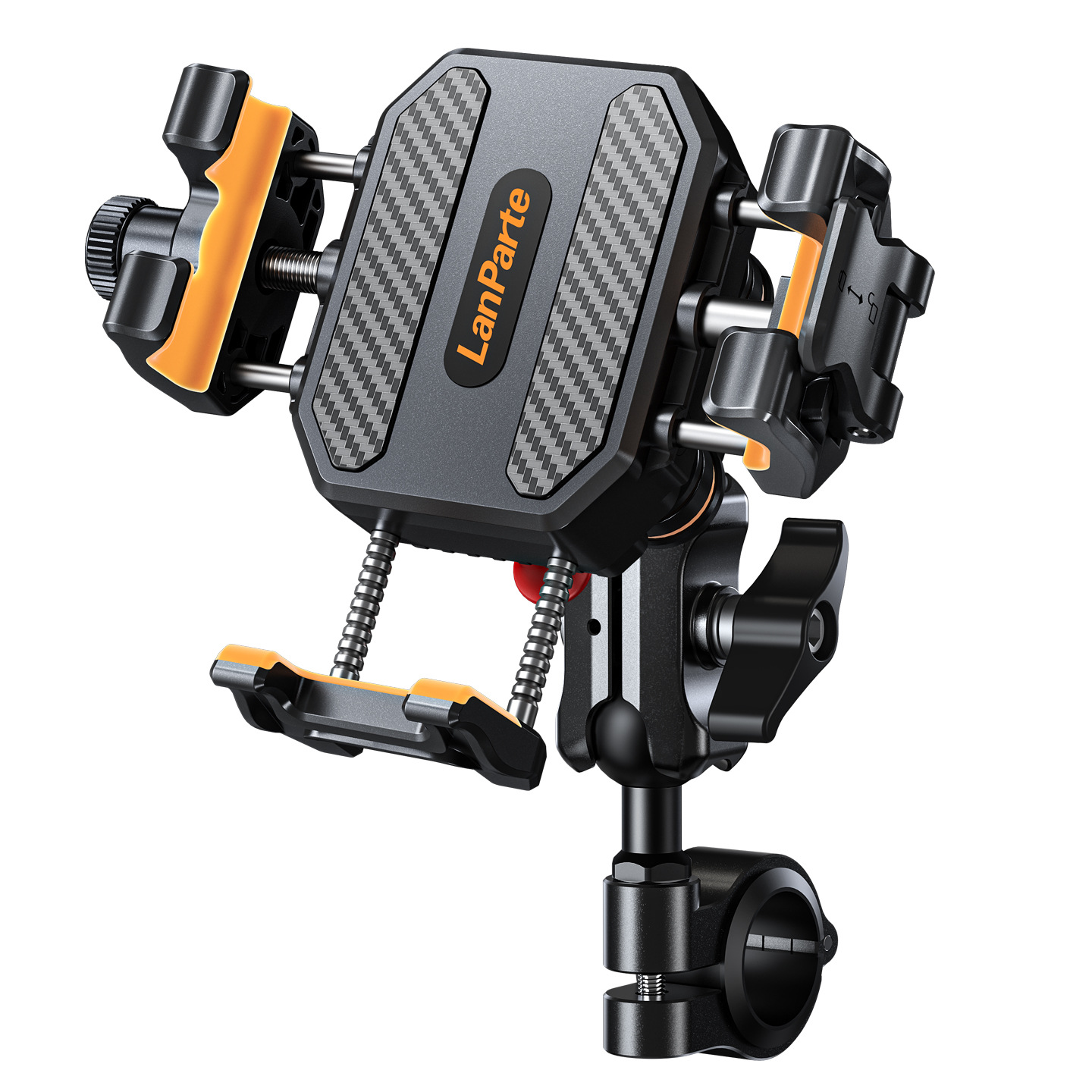 New Motorcycle Phone Mount Custom 360 Rotation Electric Bike Navigation Bracket Shockproof Anti-Shake Riding Bracket