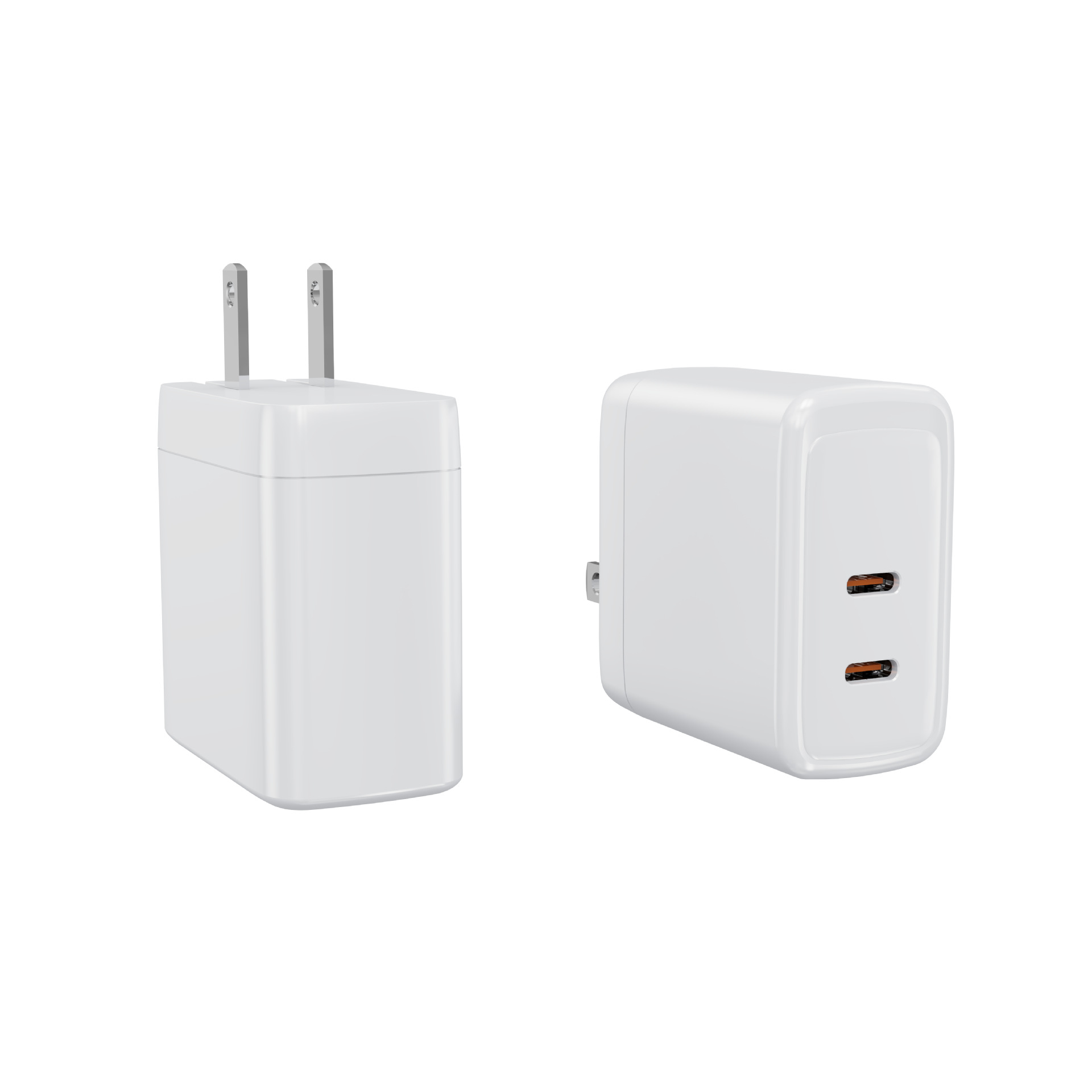 UL certified foldable PD65W charging head three-port GaN fast charging laptop charger