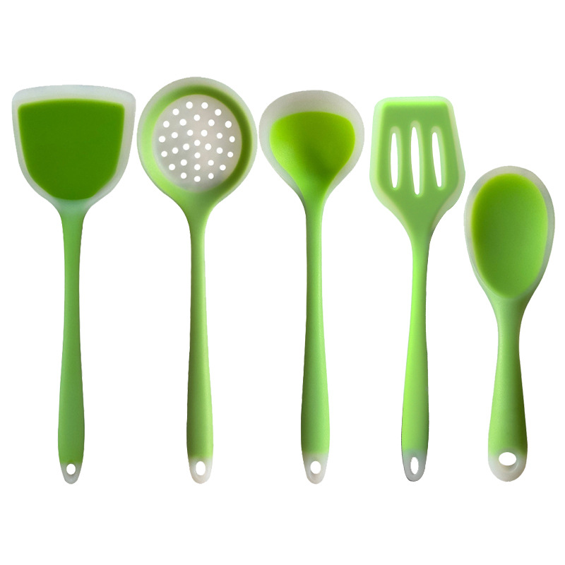 Silicone Spatula and Soup Spoon Non-Stick Silicone Spatula Translucent Silicone Spatula Household High Temperature Resistant Silicone Kitchenware