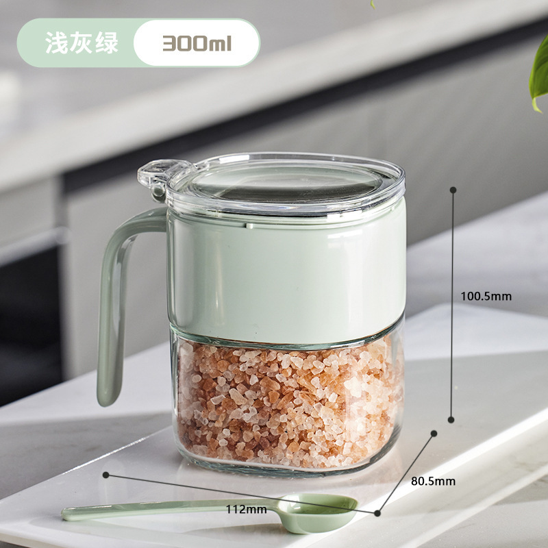 Patent Sealed Seasoning Jar Kitchen Home Seasoning Box Glass Salt Bottle Seasoning Salt Sugar Jar Seasoning Jar
