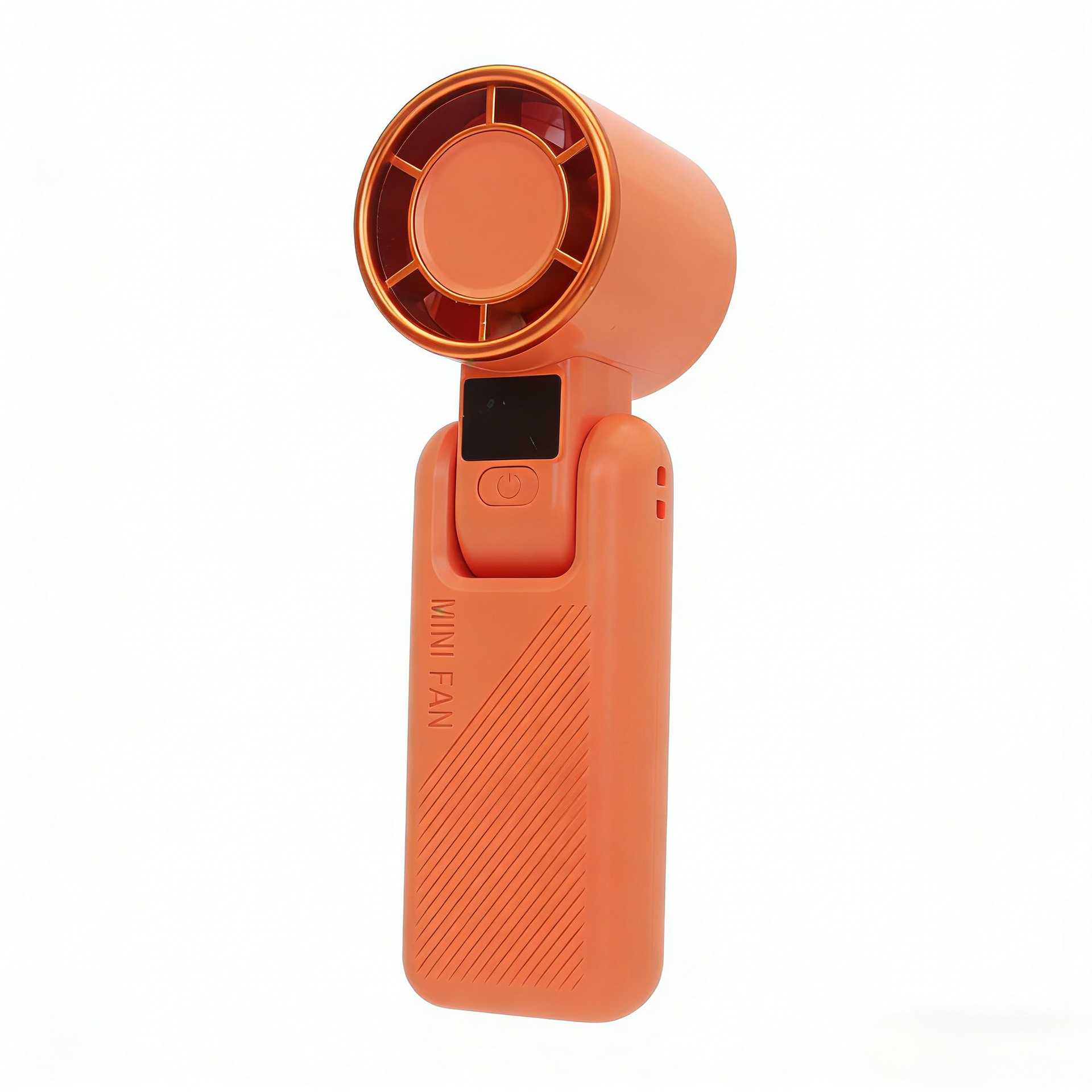 Digital Display Turbo Handheld Fan Screen Display Foldable Portable Fan Neck Fan 100 Speed Levels Stepless Speed Control Handheld Fan