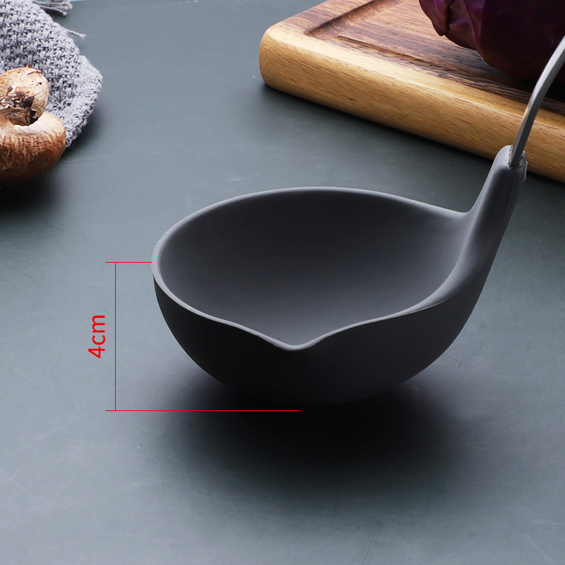 304 stainless steel silicone spatula household cooking soup spoon stir-fry non-stick spatula kitchen supplies cookware set