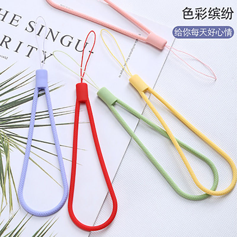 Braided Silicone Lanyard Short Wrist Lanyard Hand Warmer Small Fan Humidifier Speaker USB Drive Phone Pendant