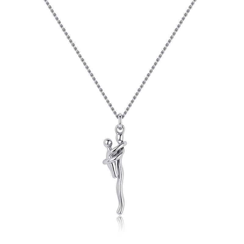 New Child Hug Necklace Two-Tone Pendant Mother's Day Father's Day Memorial Gift Necklace