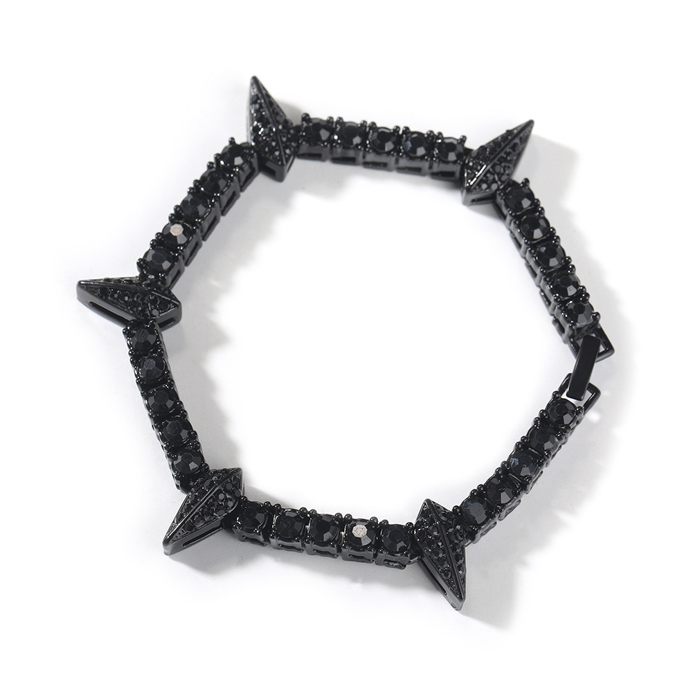 Hip Hop Alloy Rhinestone Black Panther Bracelet Simple Unisex