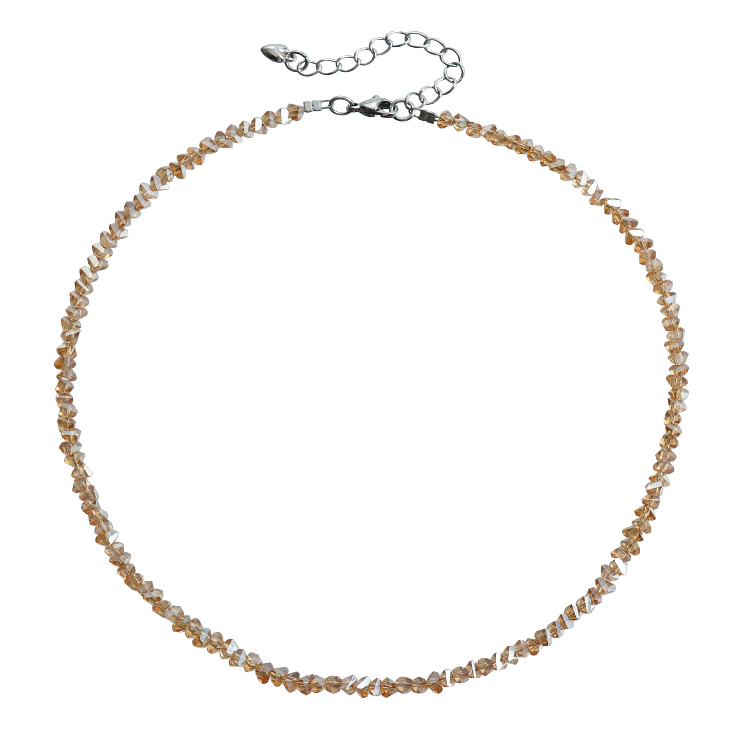 Accessories Multi-faceted Glass Crystal Necklace for Women Simple Choker