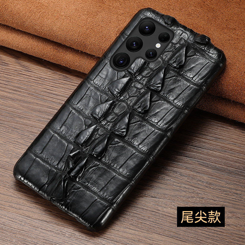 Applicable Samsung S25 Ultra crocodile leather phone case Galaxy S24 protective case luxury anti-drop men's case