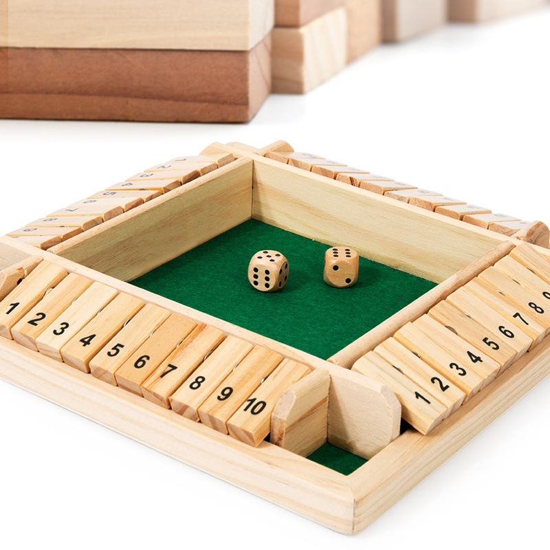 Party Multi-person Interactive Drinking Game Tabletop Chess and Card Game Four-sided Number Flip Game Prop