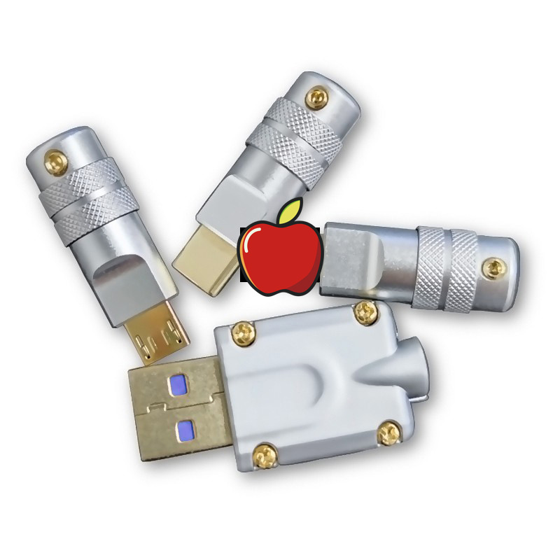 Android micro gold-plated plug shell Apple Type-C customized keyboard DIY data cable connector accessory