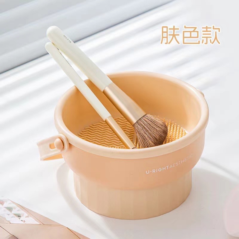 Powder Puff Cleaning Storage Box Beauty Blender Drying Makeup Brush Storage Brush Tool Box Hole Board Hook
