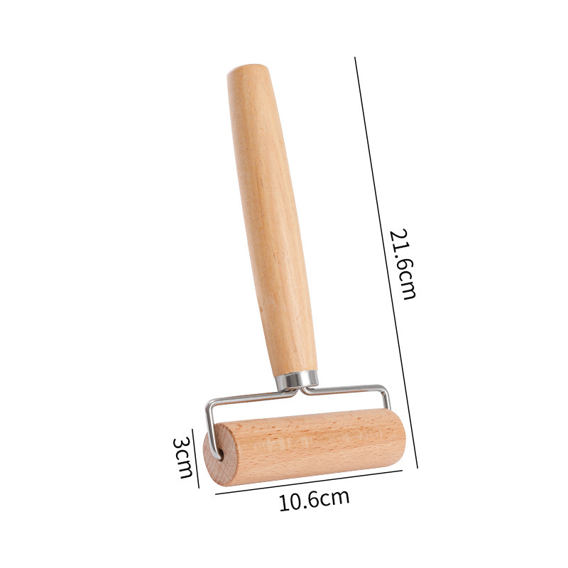 Wooden Handle Rolling Pin Double Head Solid Wood Roller for Dumpling Wrapper Beech Wood Rolling Pin Baking Tool
